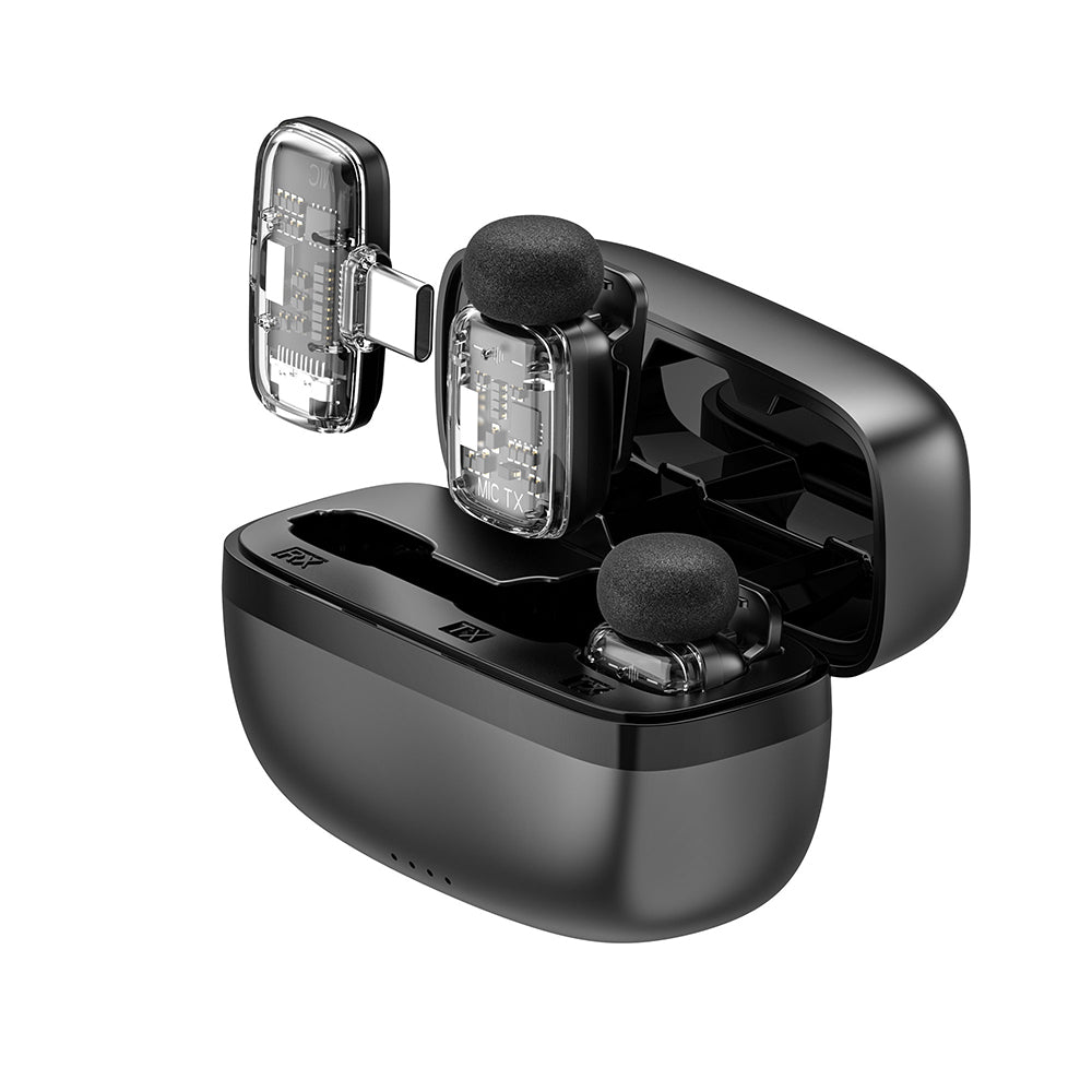 Wiwu Wi-WM008 2in1 Type-C Portlu ANC Özellikli Kablosuz Yaka Mikrofonu Wiwu Wi-WM008 2in1 Type-C Portlu ANC Özellikli Kablosuz Yaka Mikrofonu